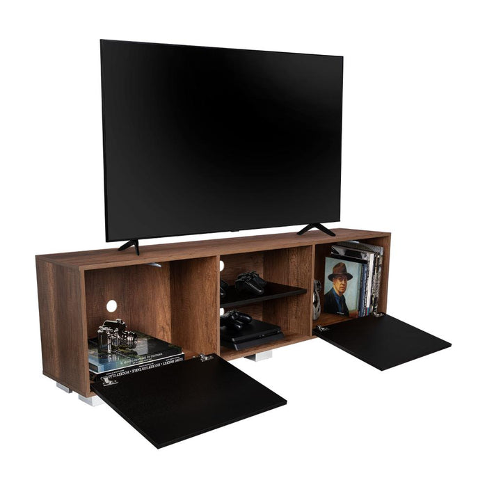 Mesa Para Tv Classic, Avellana y Wengue, Con Dos Puertas Batientes