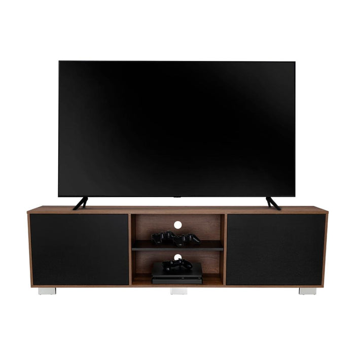 Mesa Para Tv Classic, Avellana y Wengue, Con Dos Puertas Batientes