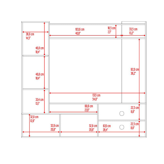 Mesa Para Tv Nocli, Fresno Europeo y Capri, Para Televisor Hasta 60 Pulgadas