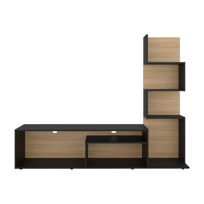 Mesa Para Tv Neri, Fresno Europeo y Wengue, Para Televisor Hasta 55 Pulgadas