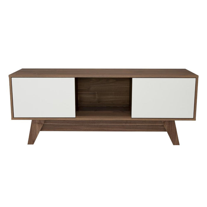 Mesa para Tv Rizzo, Castaño y Blanco Duqueza, con Espacio Para Televisor 55"