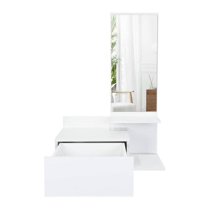 Mesa Flotante Recibidor Viena, Blanco, con un Cajón