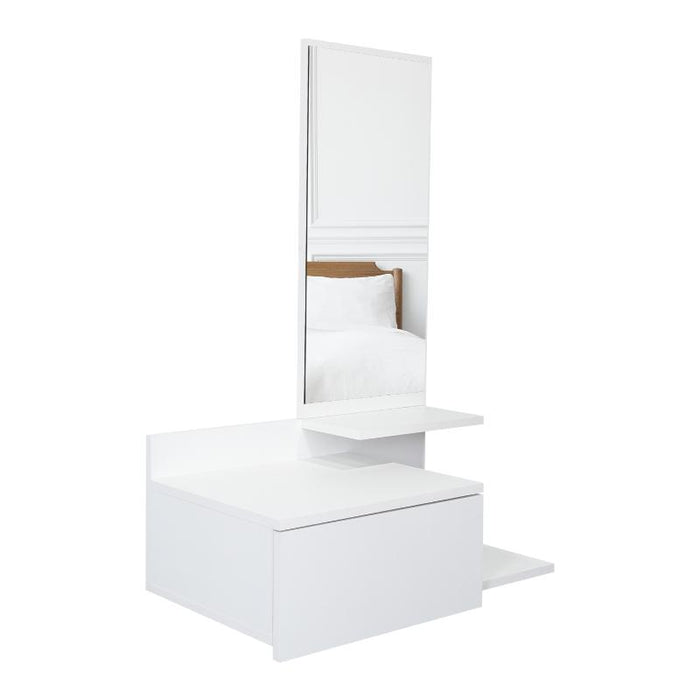 Mesa Flotante Recibidor Viena, Blanco, con un Cajón