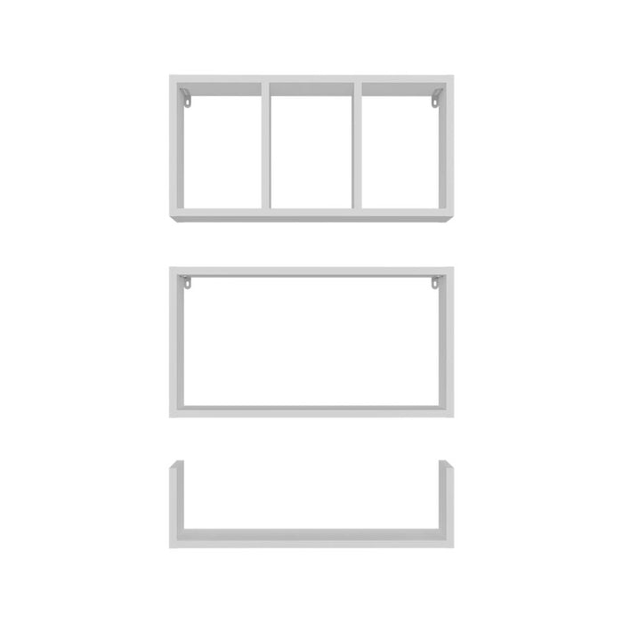 Repisa Trego, Blanco Duqueza, con espacio para ubicar objetos decorativos ZF