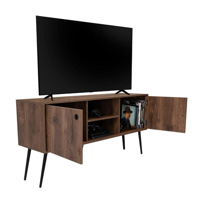 Mesa Para Tv Valencia, Nogal, Con Espacio Para Tv de Hasta 60 Pulgadas