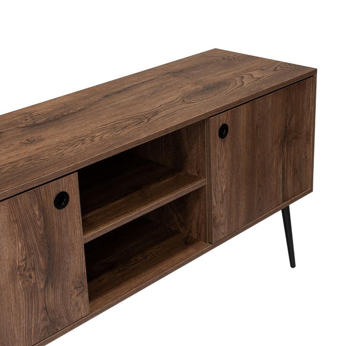 Mesa Para Tv Valencia, Nogal, Con Espacio Para Tv de Hasta 60 Pulgadas