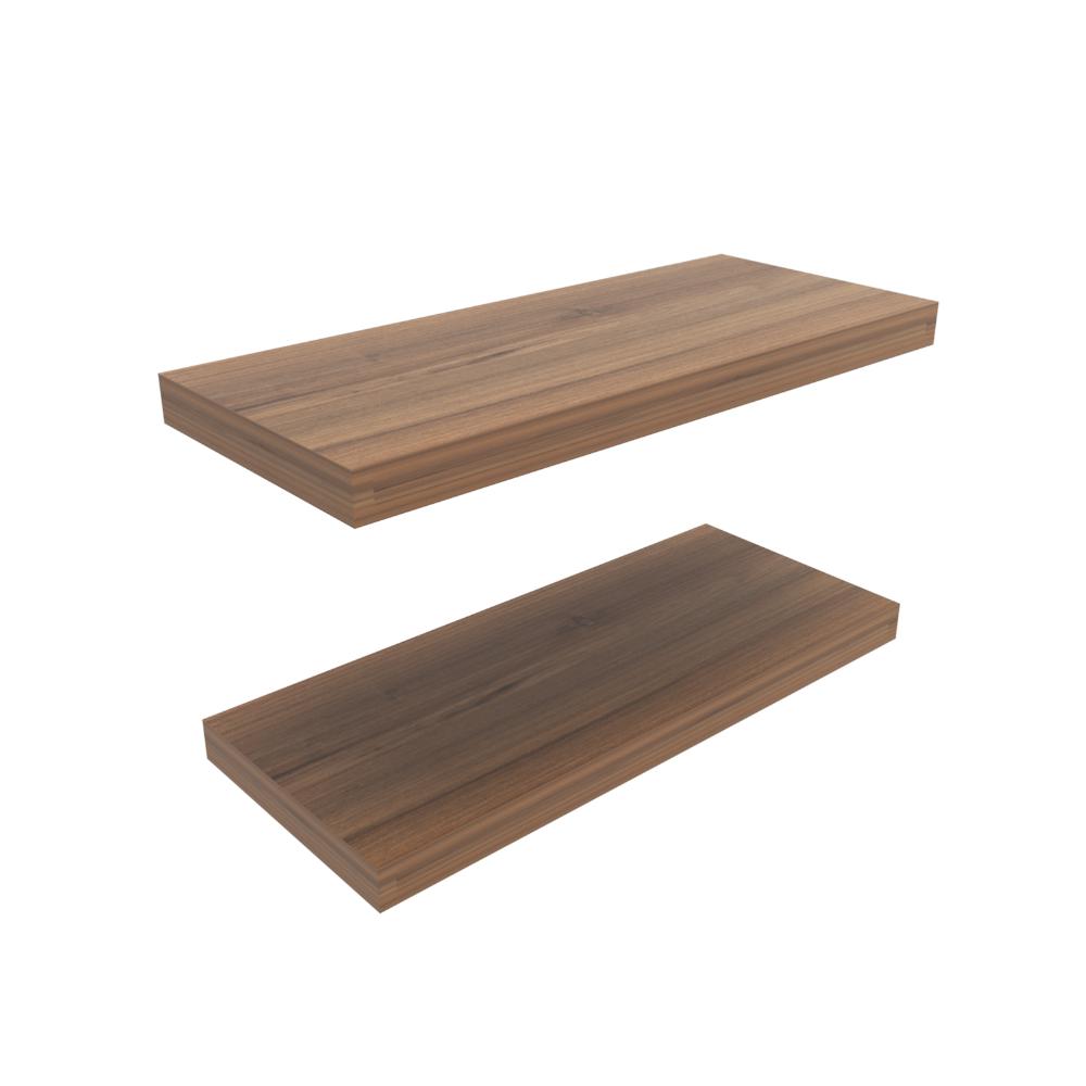 Repisa Flotante Maca X2, Café Espresso, con espacio para ubicar objetos ZF