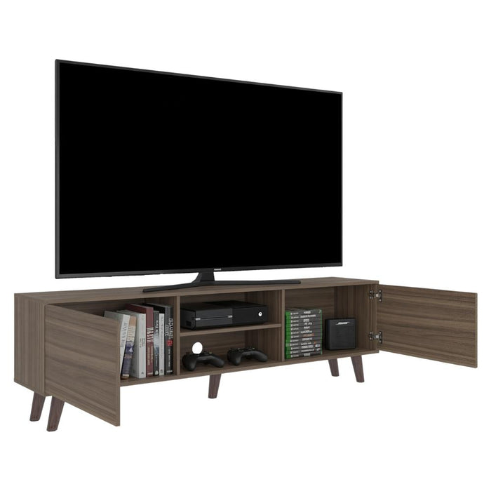 Mesa Para Tv Telmo, Avellana, Con Espacio Para Tv Hasta de 80 Pulgadas