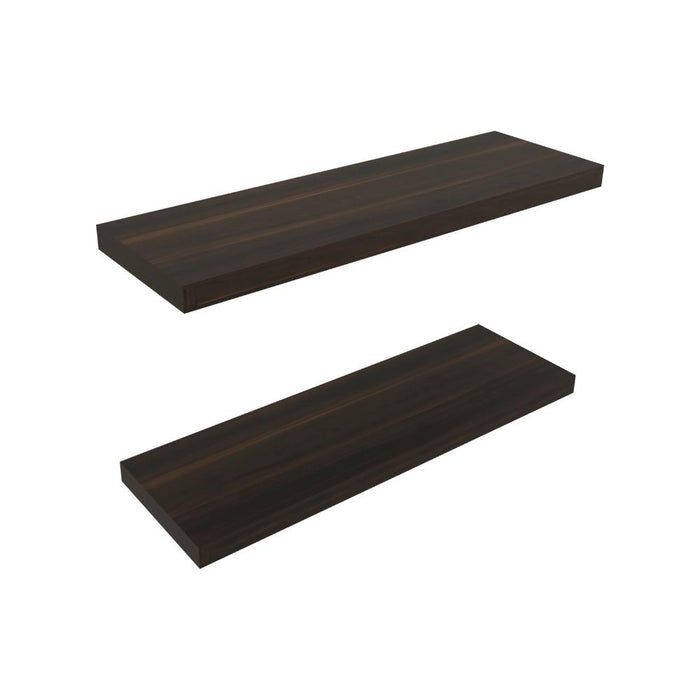 Repisa Flotante Maca X2, Caoba, con espacio para ubicar objetos ZF