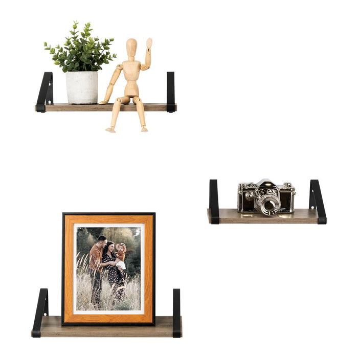 Set de 3 Repisas Shelf, Marrón Rustico