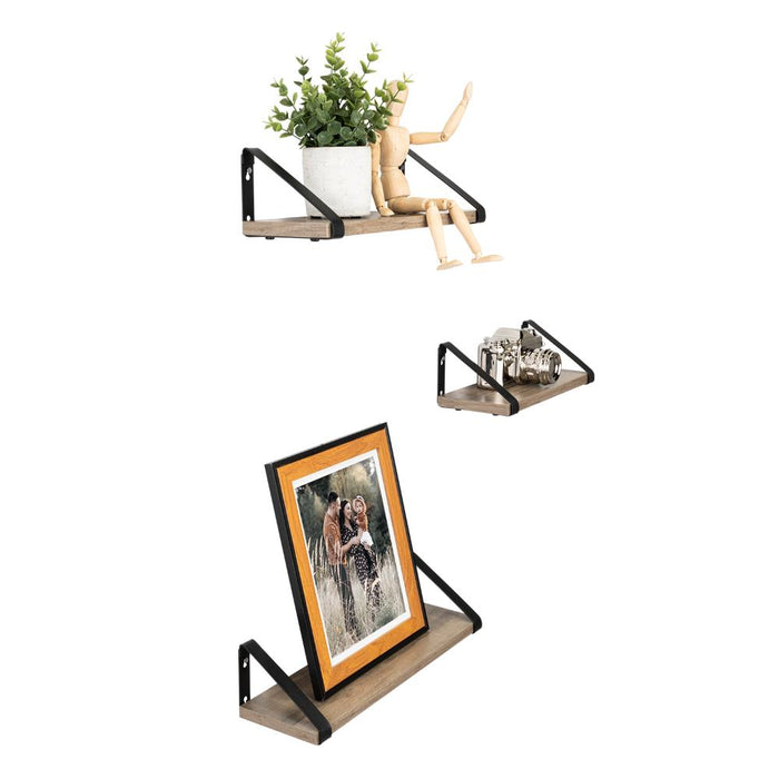 Set de 3 Repisas Shelf, Marrón Rustico