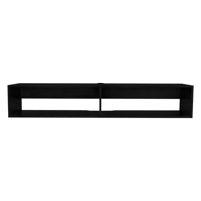 Repisa Flotante Kerin, Wengue Kronos, con dos espacios para ubicar objetos ZF