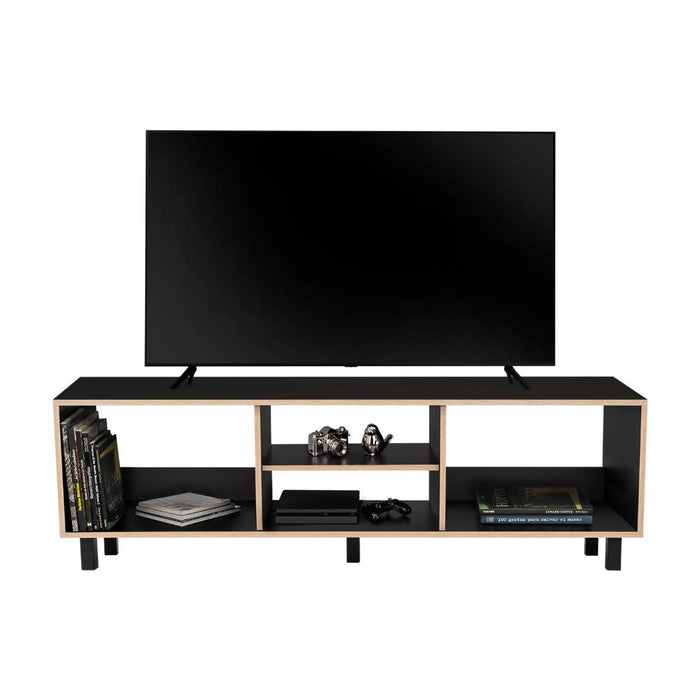 Mesa Para Tv Tunez Wengue y Café Claro Para Televisor Hasta 70 Pulgadas