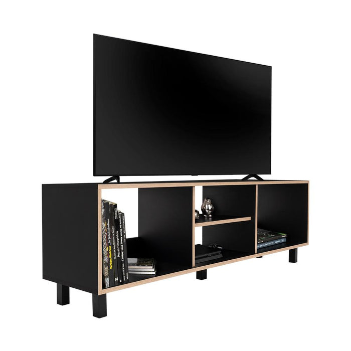 Mesa Para Tv Tunez Wengue y Café Claro Para Televisor Hasta 70 Pulgadas