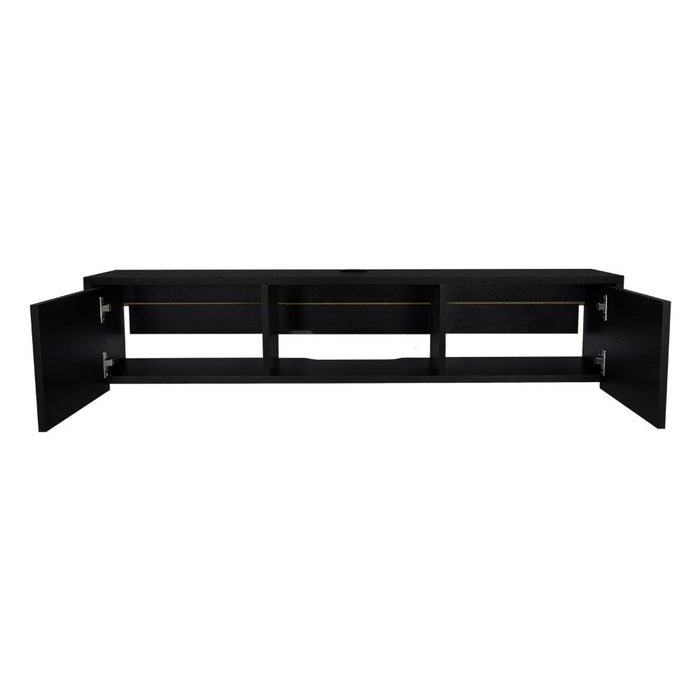 Mesa Para Tv Flotante Gleid, Wengue, con Dos Puertas Abatibles