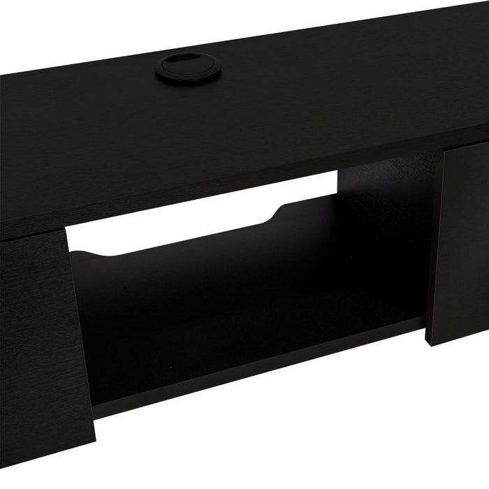 Mesa Para Tv Flotante Gleid, Wengue, con Dos Puertas Abatibles