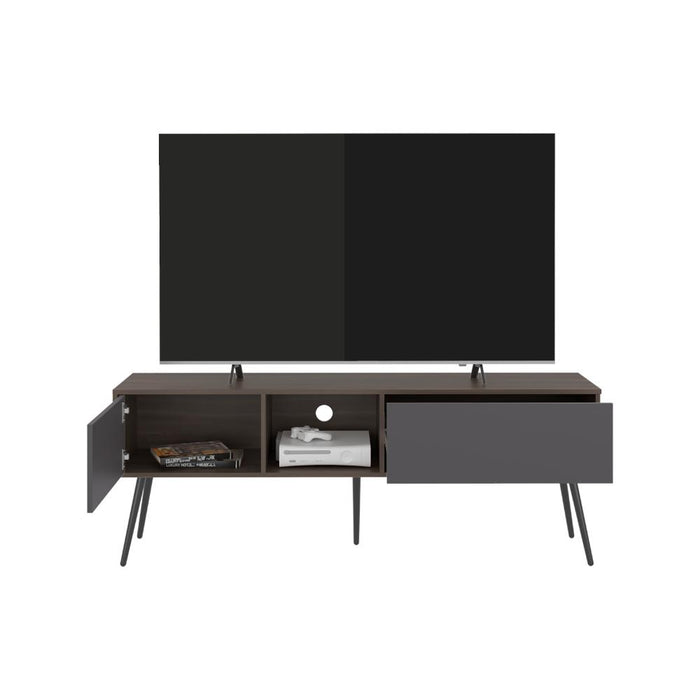 Mesa Para Tv Toronto, Milan y Plata Oscuro, Para Televisor Hasta 70 Pulgadas