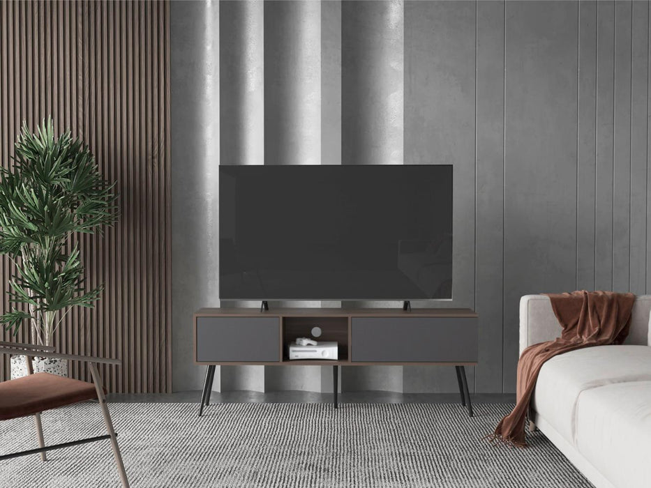 Mesa Para Tv Toronto, Milan y Plata Oscuro, Para Televisor Hasta 70 Pulgadas