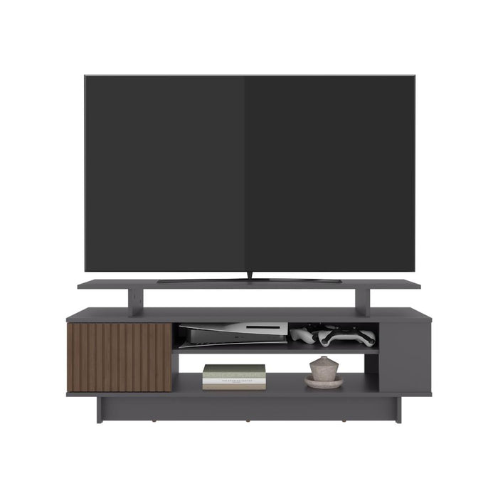 Mesa de TV Bowie, Plomo y Ocaso, para Televisor hasta 55 Pulgadas