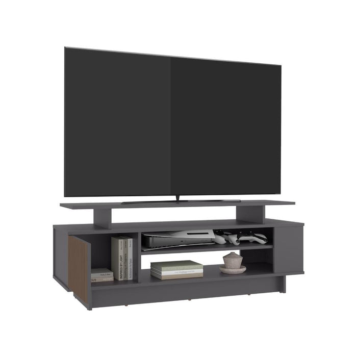 Mesa de TV Bowie, Plomo y Ocaso, para Televisor hasta 55 Pulgadas