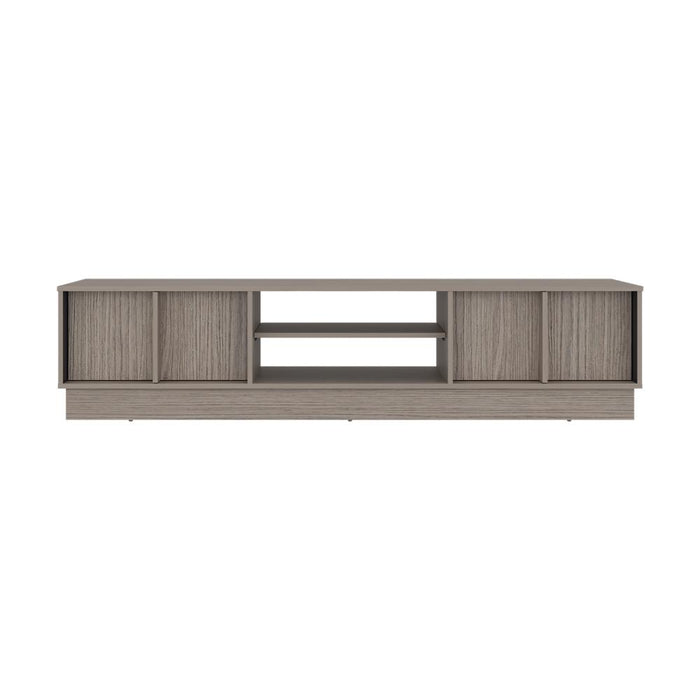 Mesa para TV Caobe, Positano y Wengue, para Televisor de hasta 75 Pulgadas con Cuatro Puertas