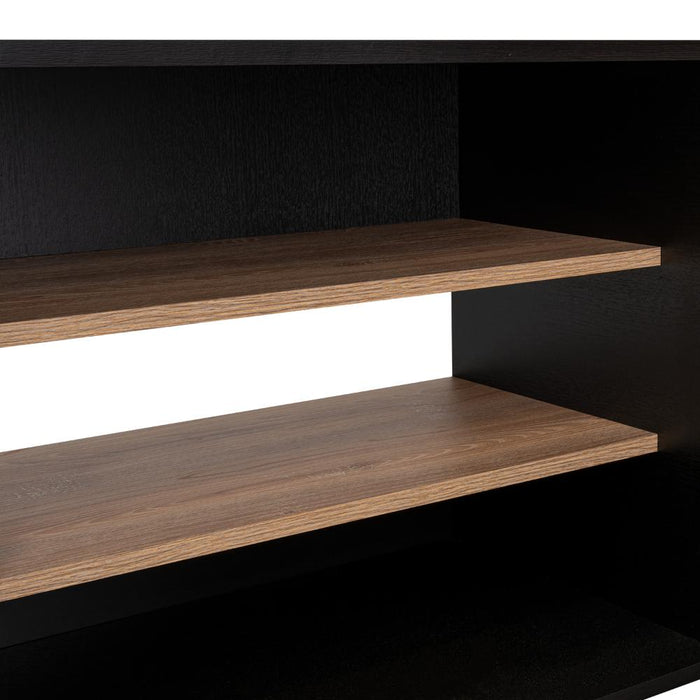 Mesa Para Tv Wesley, Wengue y Fresno Europeo, con Espacio Para Televisor de 65 Pulgadas