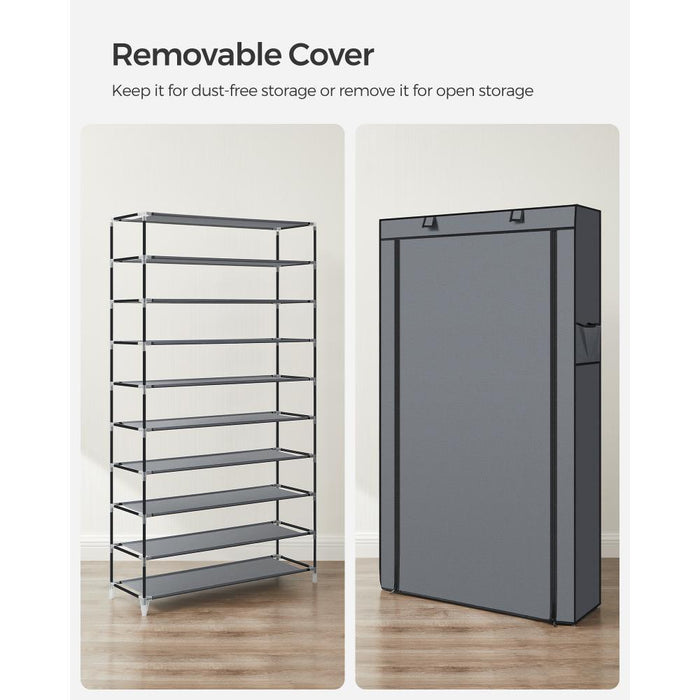 Closet Portátil Zapatero Miek, Gris 27 pares