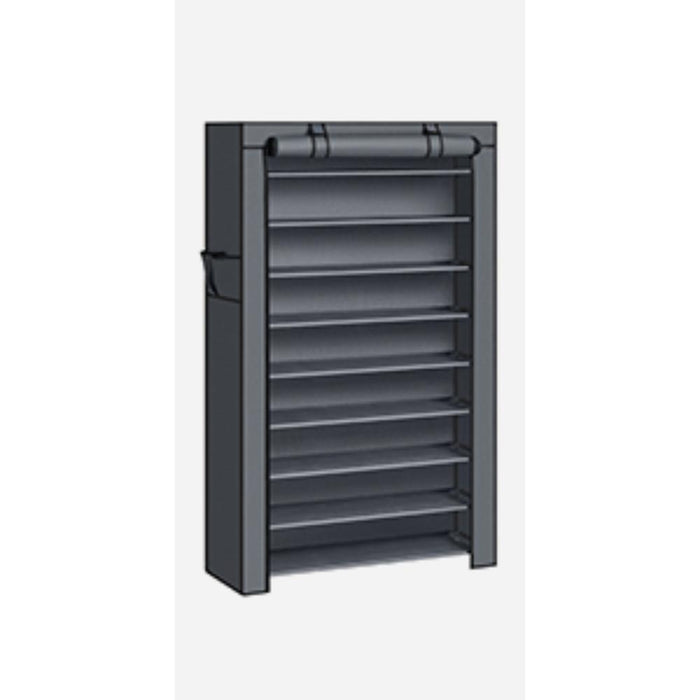 Closet Portátil Zapatero Miek, Gris 27 pares