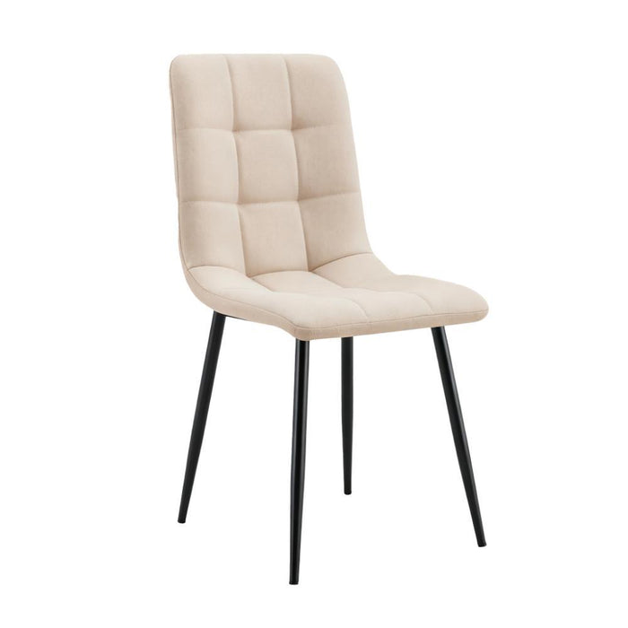 Silla de Comedor Flex, Color Beige, con Espaldar y Diseño Moderno