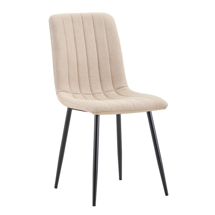 Silla de Comedor Lusitano, Beige, con Espaldar y Diseño Moderno