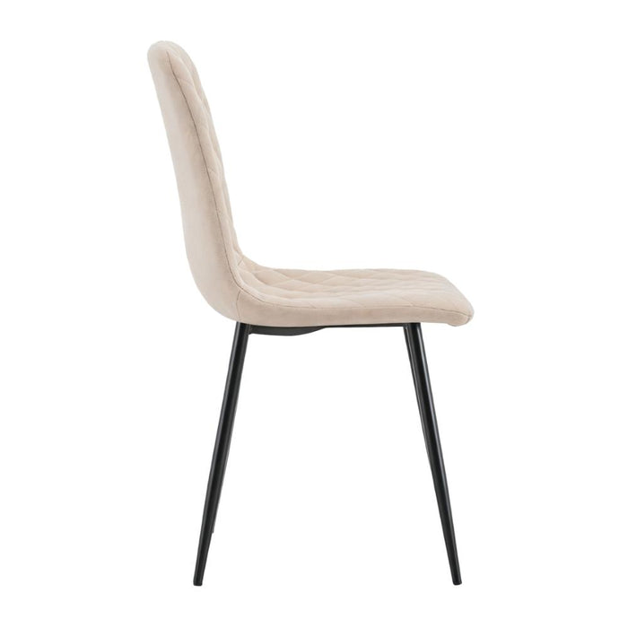 Silla de Comedor Loretto, Beige, con Espaldar y Diseño Moderno