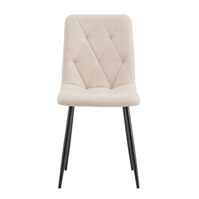 Silla de Comedor Napoles, Beige, con Espaldar y Diseño Moderno
