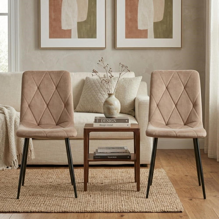 Silla de Comedor Napoles, Café, con Espaldar y Diseño Moderno
