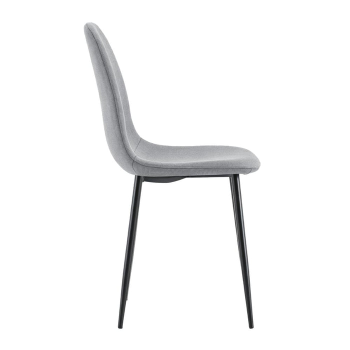 Silla de Comedor Margarita, Gris, con Espaldar y Diseño Moderno
