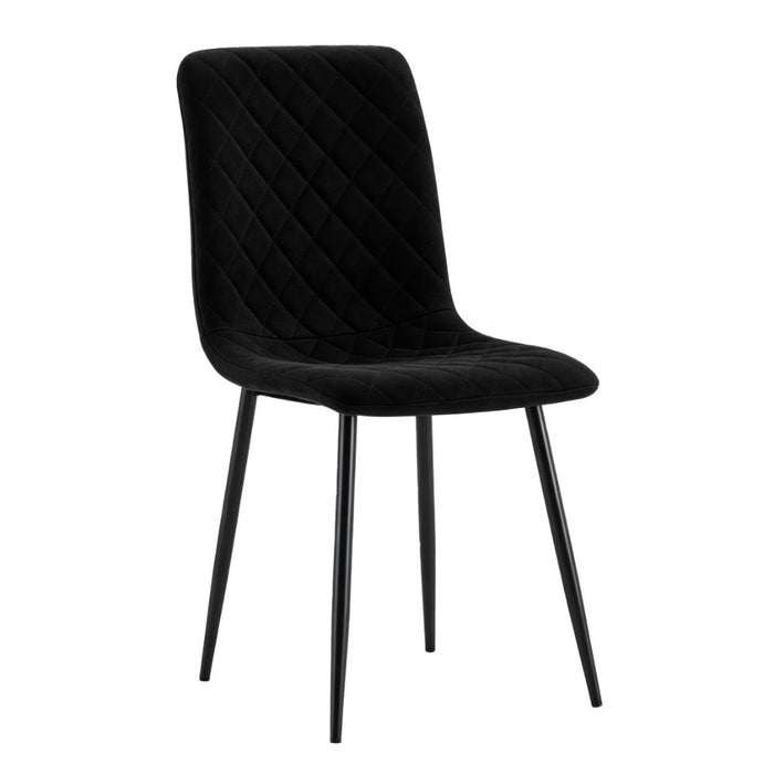 Silla de Comedor Loretto, Negro, con Espaldar y Diseño Moderno