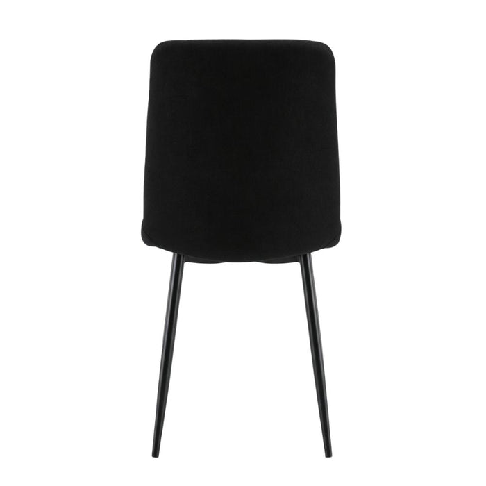 Silla de Comedor Loretto, Negro, con Espaldar y Diseño Moderno