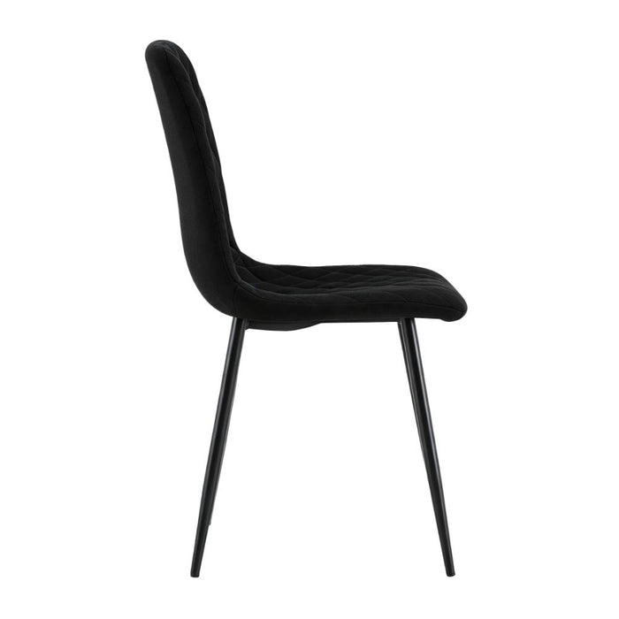 Silla de Comedor Loretto, Negro, con Espaldar y Diseño Moderno