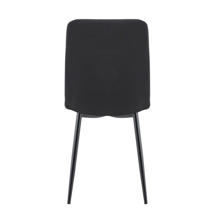 Silla de Comedor Napoles, Negro, con Espaldar y Diseño Moderno