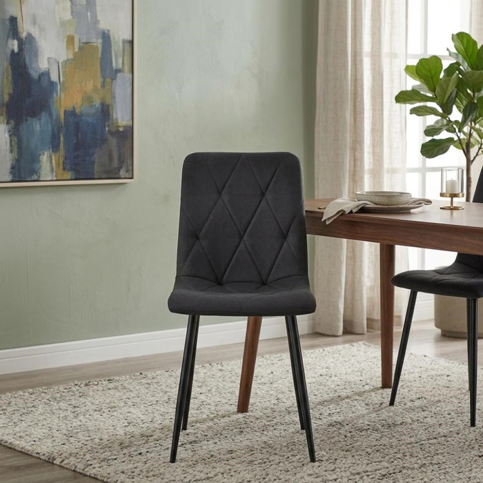 Silla de Comedor Napoles, Negro, con Espaldar y Diseño Moderno