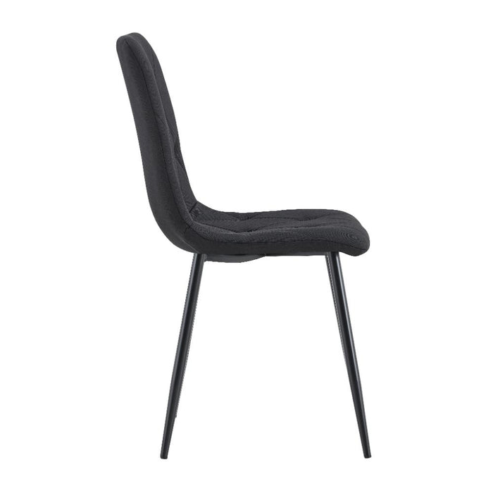 Silla de Comedor Napoles, Negro, con Espaldar y Diseño Moderno