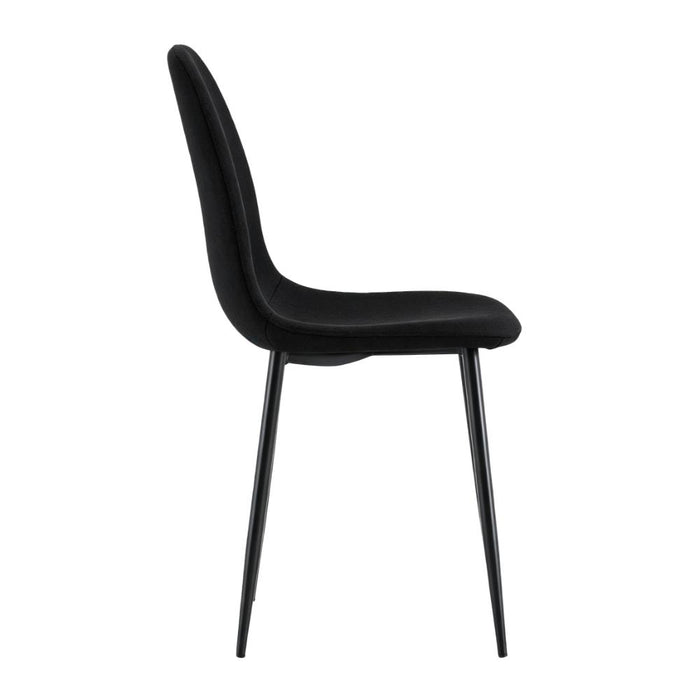 Silla de Comedor Margarita, Negro, con Espaldar y Diseño Moderno