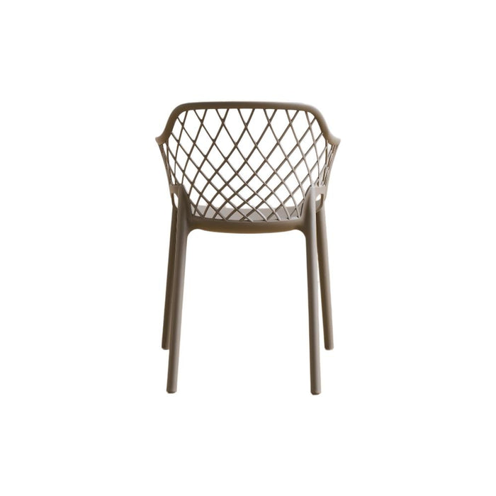 Silla con Brazos Casablanca, Taupe, con Espaldar en Diamantes y Estilo Moderno