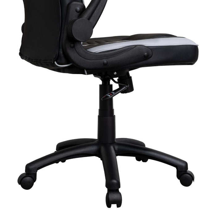 Silla Gamer Rismel, Negro y Gris, con altura ajustable