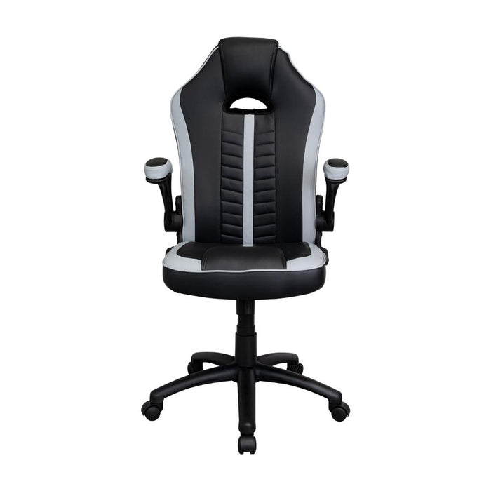 Silla Gamer Rismel, Negro y Gris, con altura ajustable