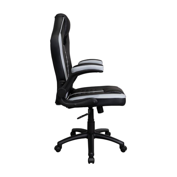 Silla Gamer Rismel, Negro y Gris, con altura ajustable