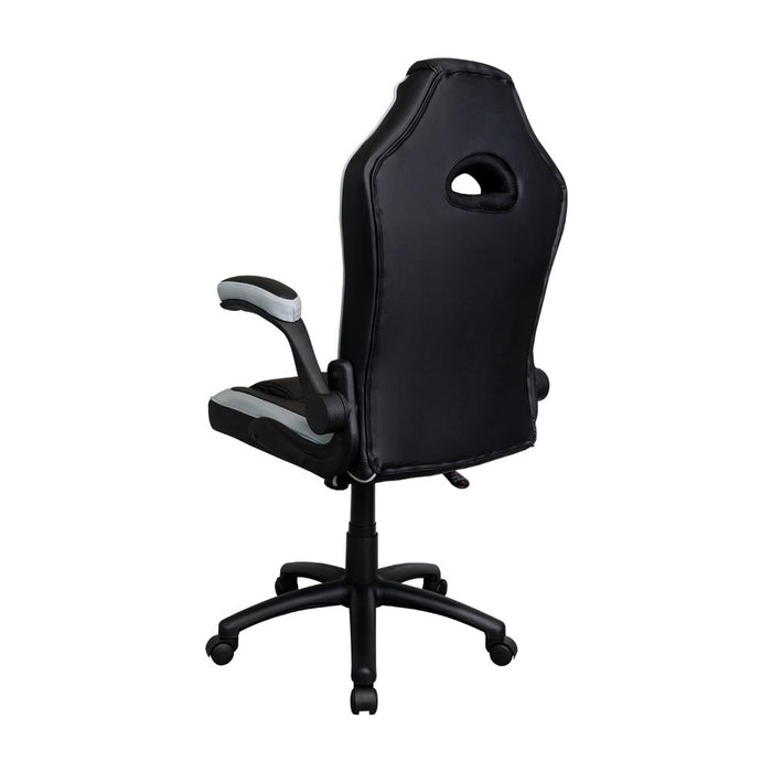 Silla Gamer Rismel, Negro y Gris, con altura ajustable