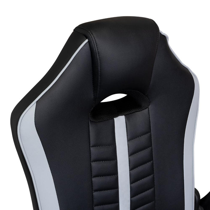 Silla Gamer Rismel, Negro y Gris, con altura ajustable