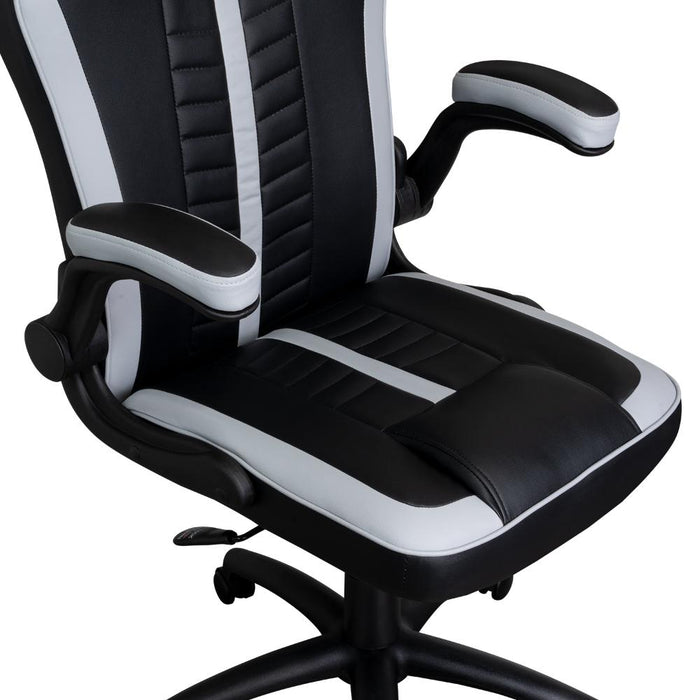 Silla Gamer Rismel, Negro y Gris, con altura ajustable
