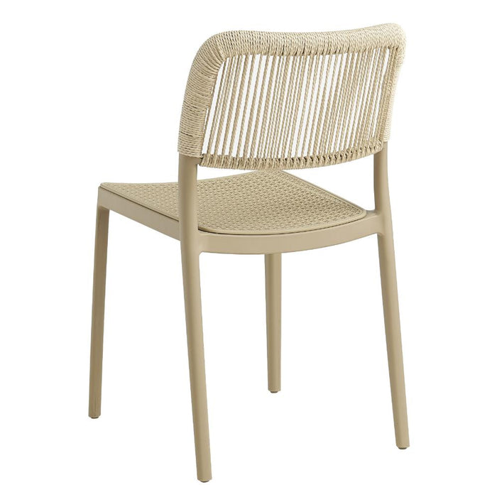 Silla Austin, Color Taupe, con Espaldar Tejido