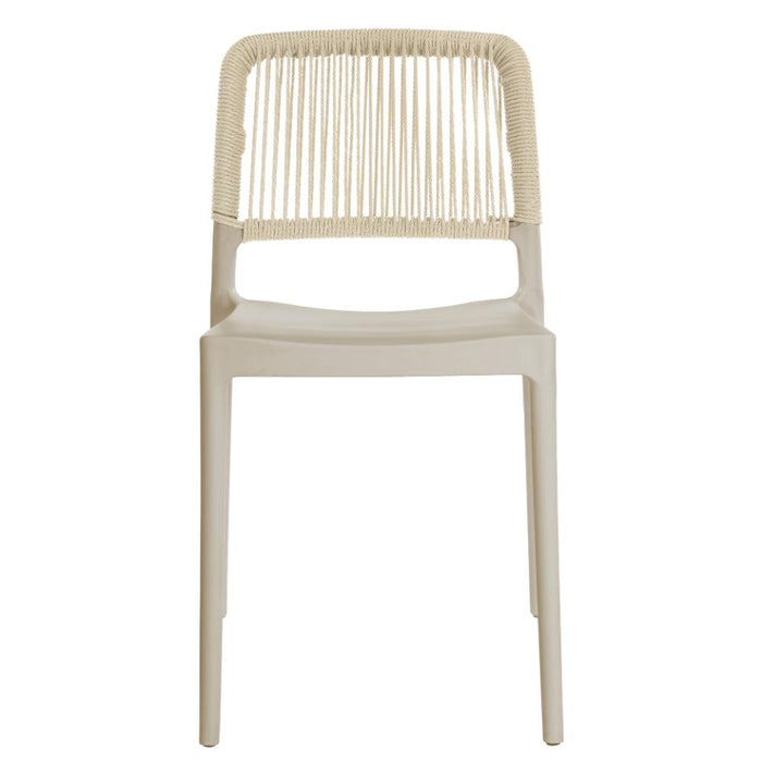 Silla Houston, Color Taupe, con Espaldar Tejido